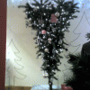 An upside down Christmas tree