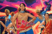 Katrina Kaif Looking Gorgeous in a See Through/Transparent Pink Saree at The LUX Sabsey Favourite Kaun Grand Finale...